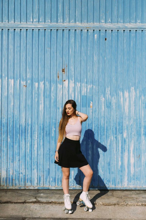 How to style a faux leather pencil skirt for work?